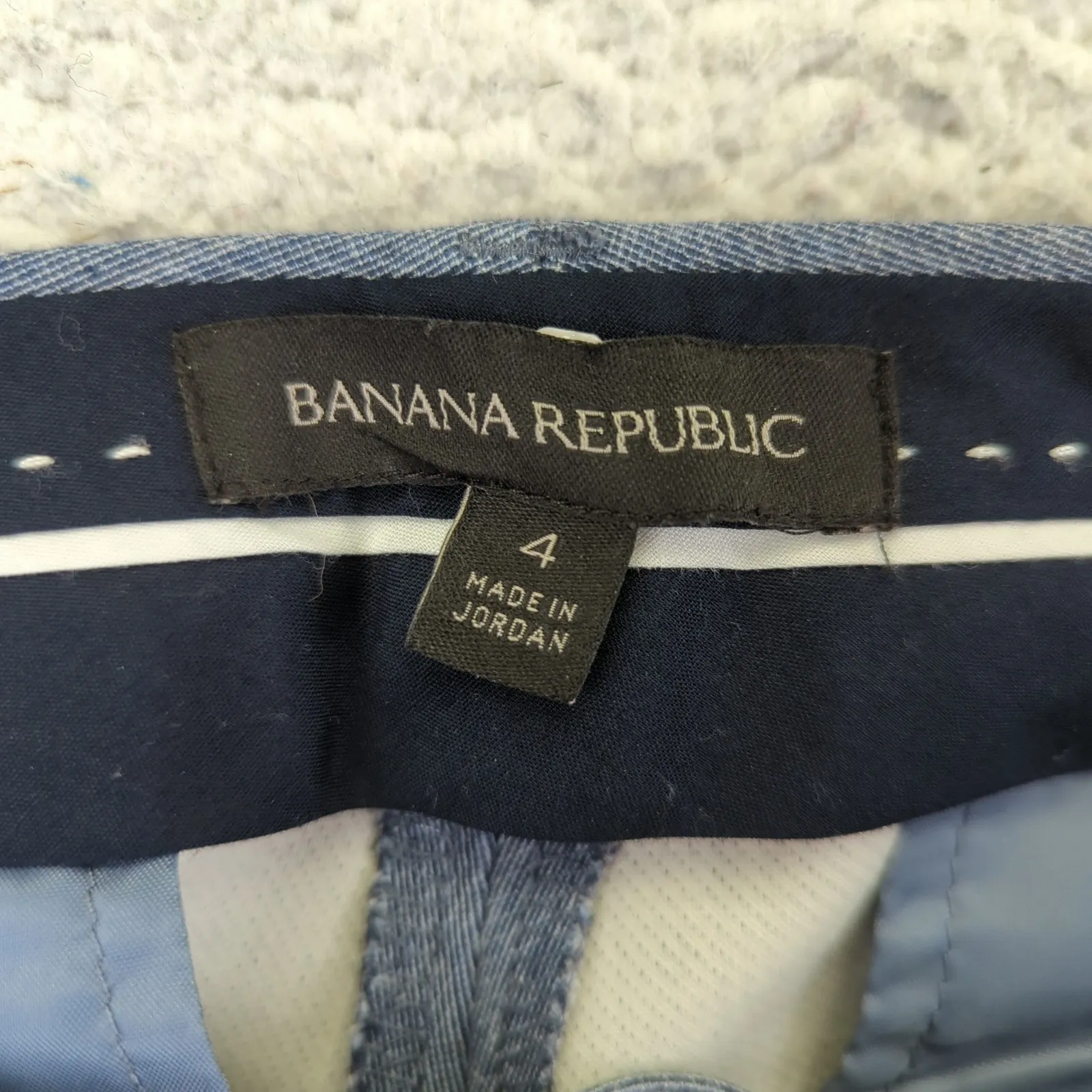 Banana Republic Sloan Pants Women Blue Herringbone Slim Fit Business Casual 4 - Image 7