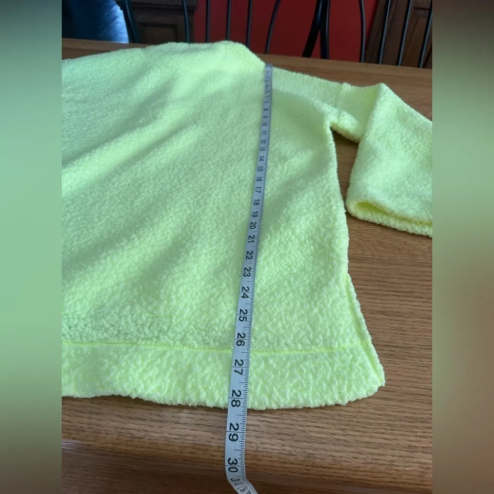 Aerie NWT Cloud Sherpa Oversized pullover tennis ball green sz medium 24” p2p - Image 7