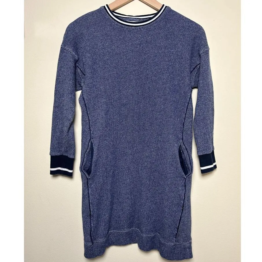 Vineyard Vines Varsity Sweatshirt Dress In‎ Deep Bay Heather Women`s Size XS - Image 2