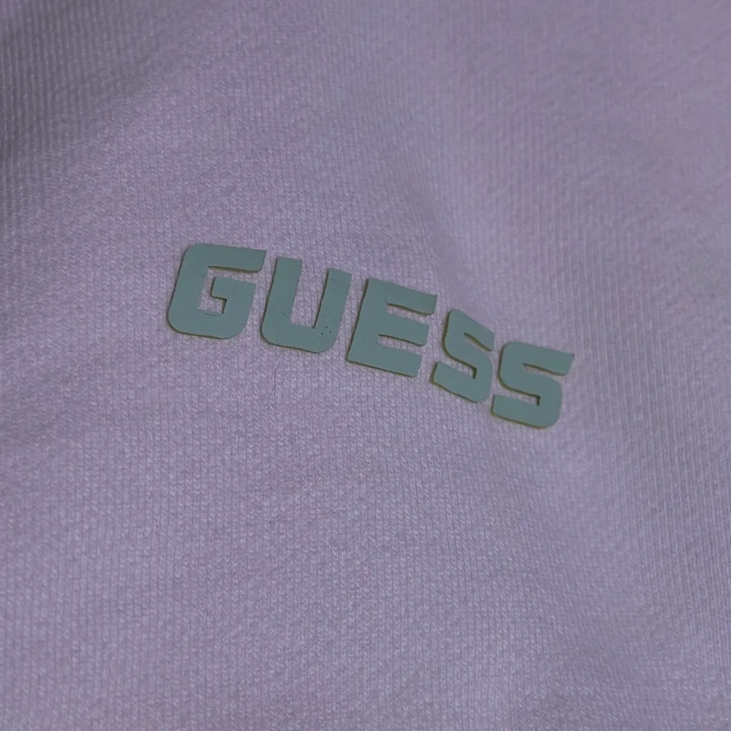 Guess Green and White Ombre Cropped Hoodie - Image 3