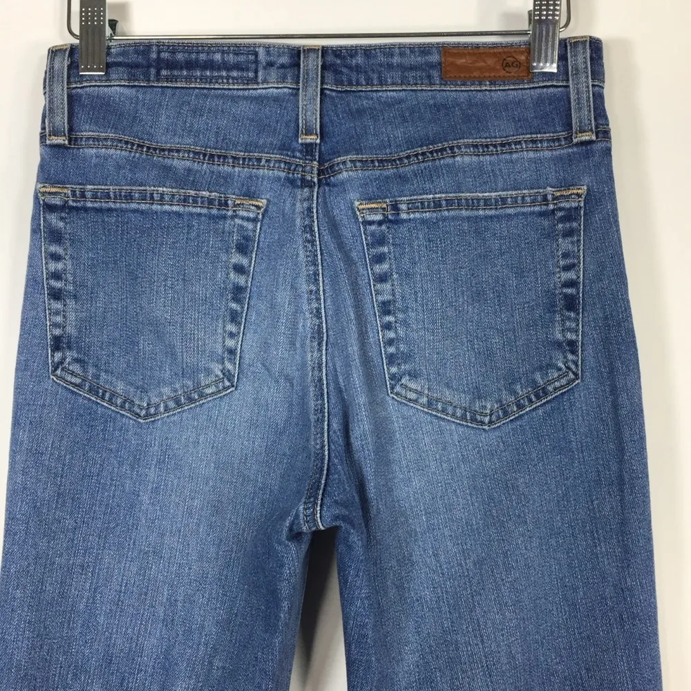 AG Adriano Goldschmied The Isabelle High Rise Straight Crop Jeans Raw Hem Ag-ed - Image 7