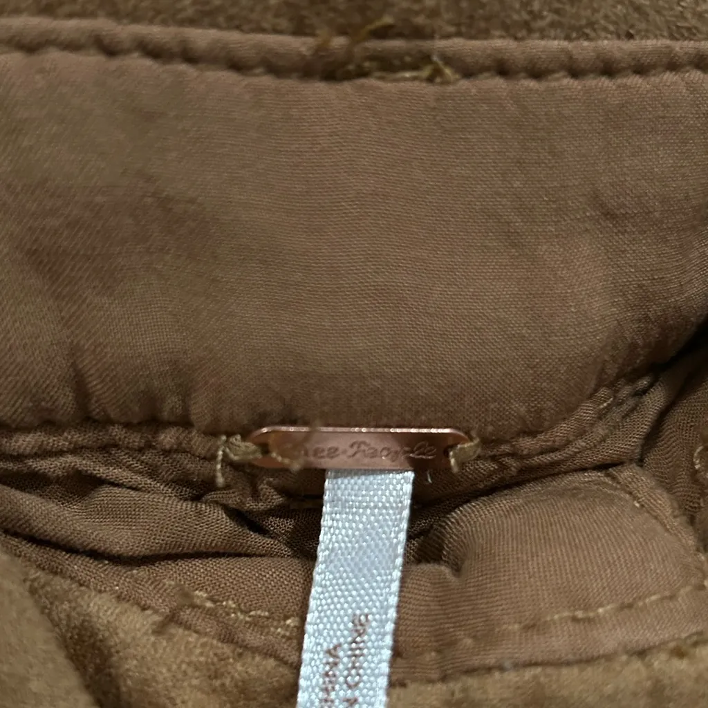 Free People Nightfall Vegan Suede Pants in Camel - Image 4