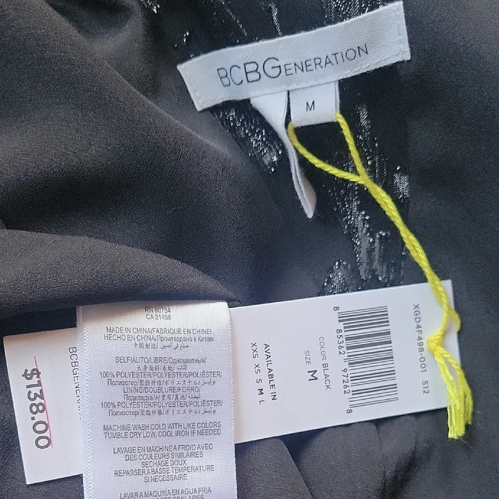 BCBGeneration Cocktil Draped Classic Jacket Black  Size M - Image 7