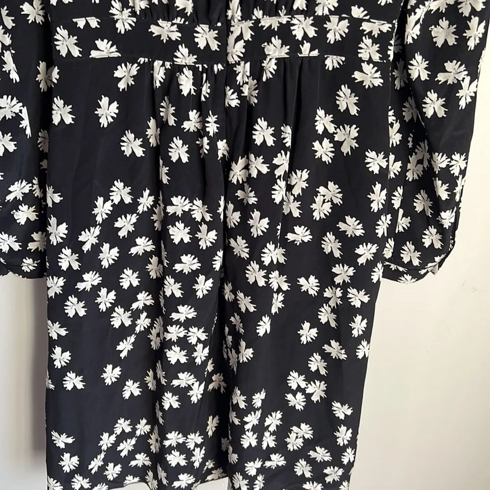 Derek Lam silk Floral Print V-Neck Long Sleeve Mini Dress Size 4 - Image 11