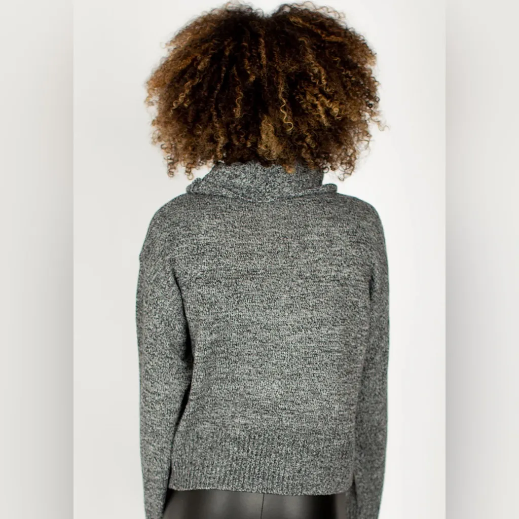 Joyfolie Mia Joy Hazel Sweater in Heather Black Size XS - Image 2