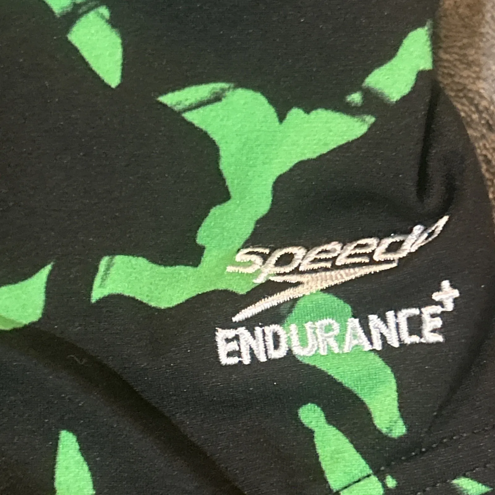 Speedo Endurance+ Womens Black Lime Green Wrack It Up Flyback Swimsuit 12/38 - Image 2