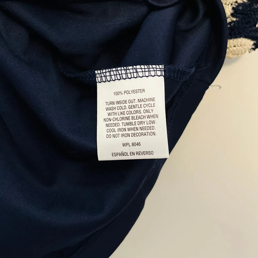 JM Collection Navy White Zig Zag Pattern Blouse Top sz S Business Casual Chic - Image 12