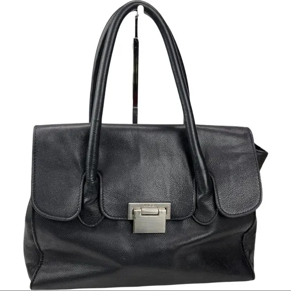 Walter by Walter Baker Pebble Leather Black Shoulder Bag Purse Handbag - Image 1