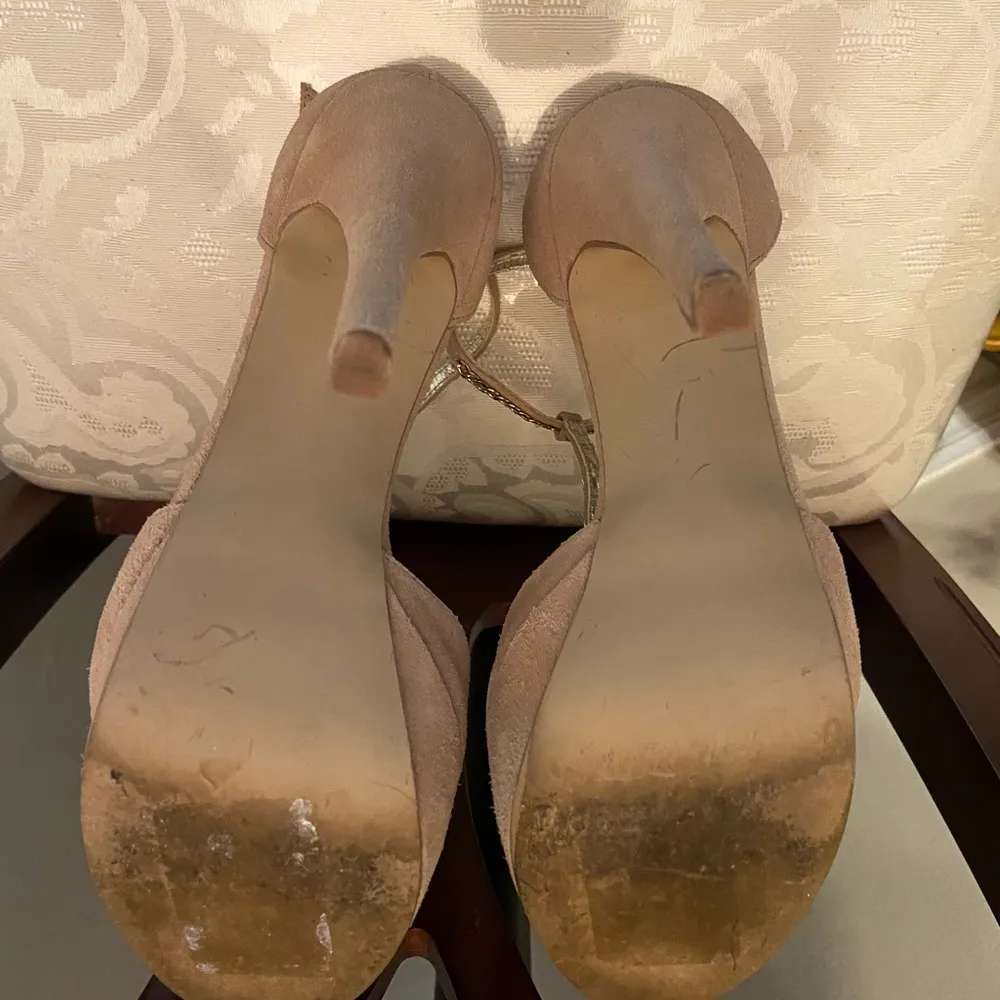 suede ankle & T strap 4 1/2” stiletto heel - Image 9