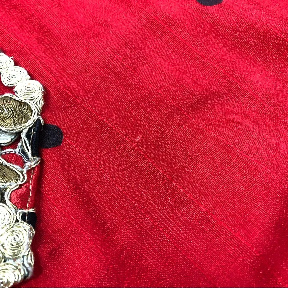 Pakistani Indian tunic top red dress Size XS - Image 13