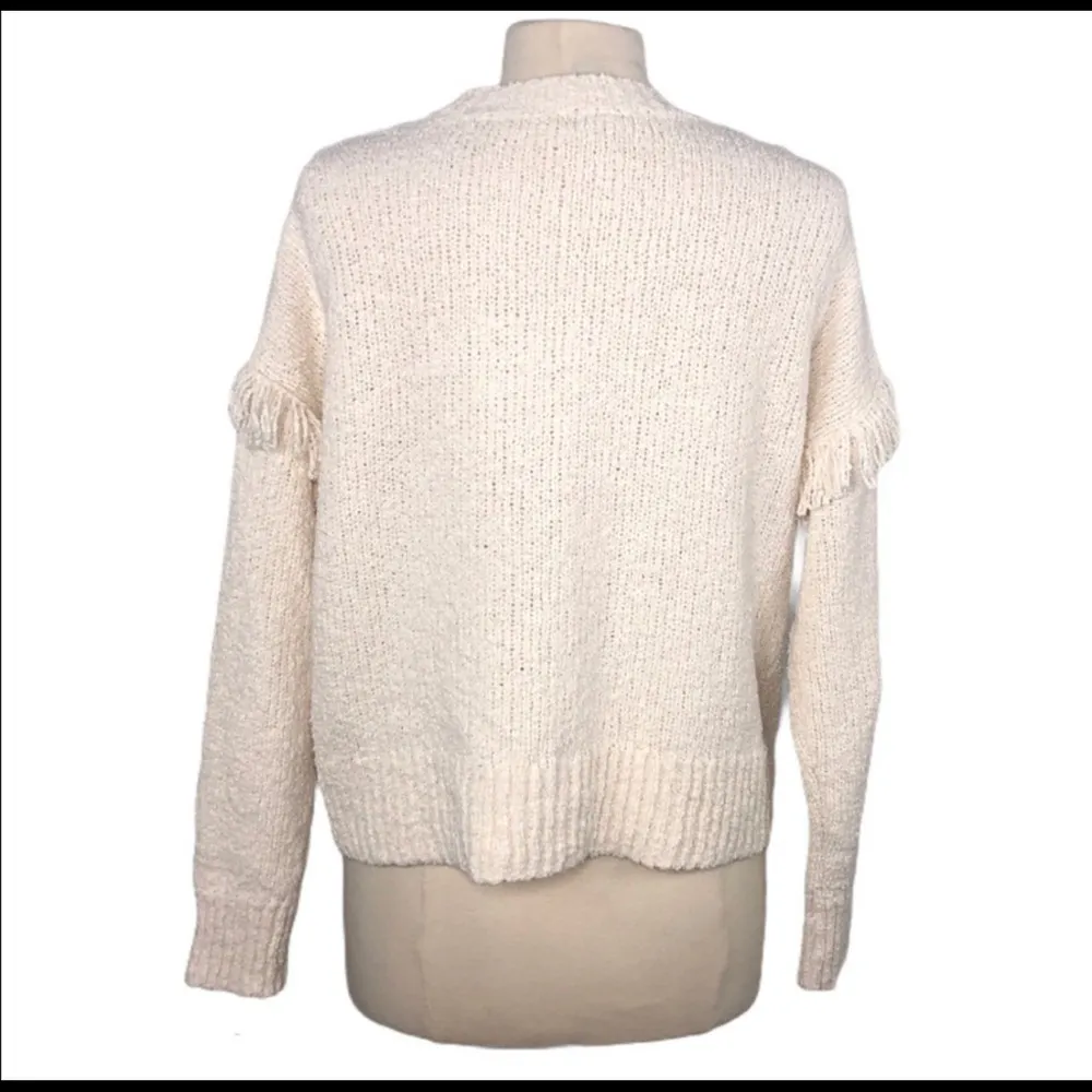 Madewell ivory Montford Fringe Pullover Sweater - Image 6