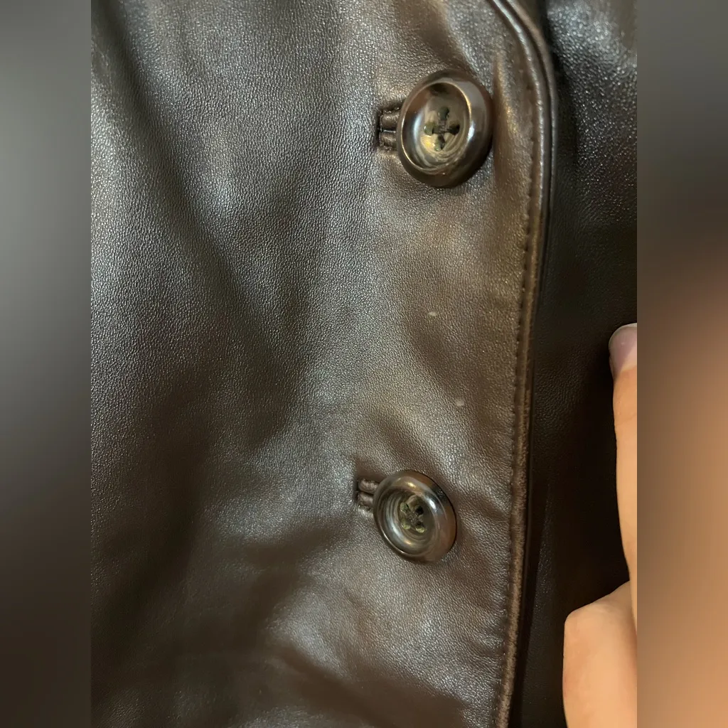 Croft & Barrow 100% Lambskin Leather Button Collared Lined Pockets Jacket Sz L - Image 8