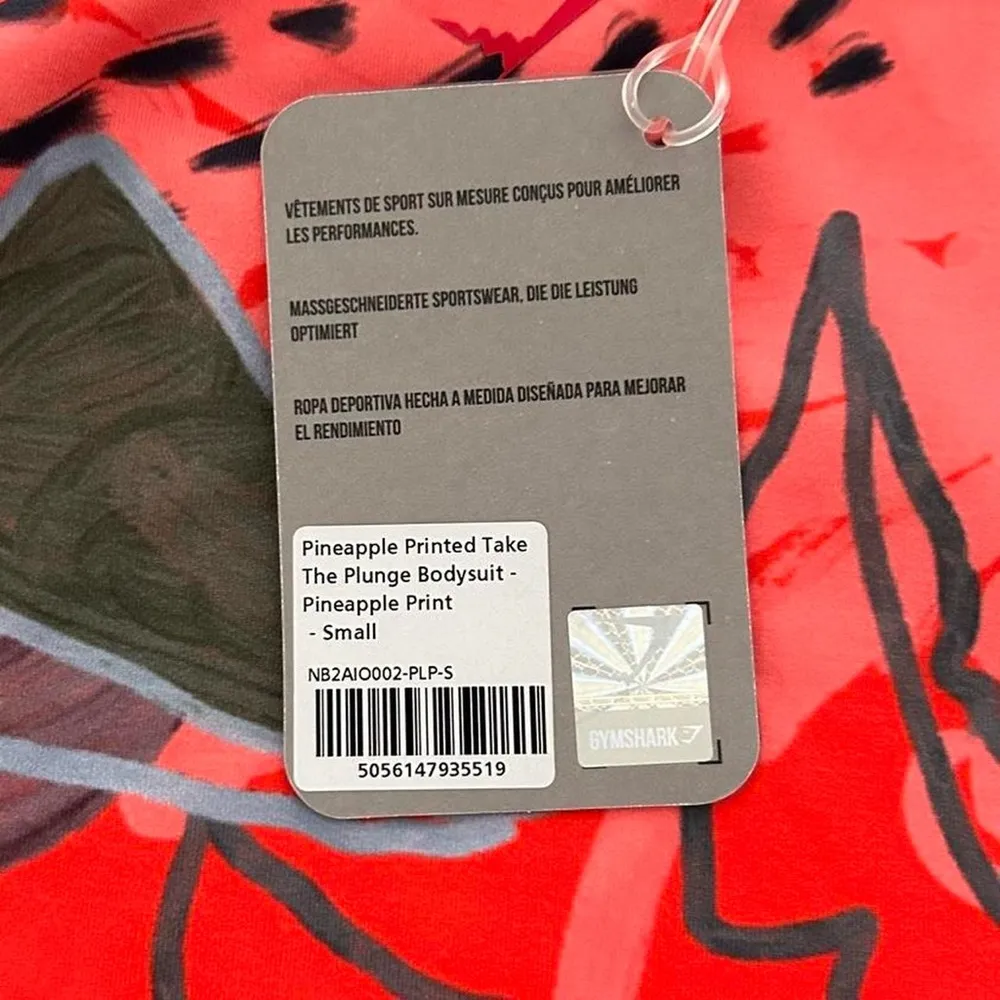 NIKKI BLACKKETTER X GYMSHARK SEASON 2 RARE PINEAPPLE THE PLUNGE BODYSUIT sz S - Image 6