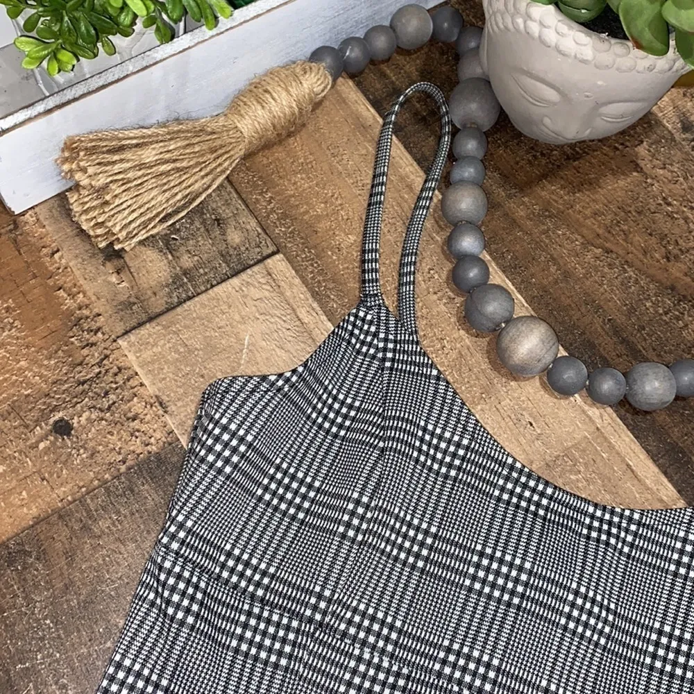 Forever 21 dress‎ plaid NEW checkered small black academia - Image 3