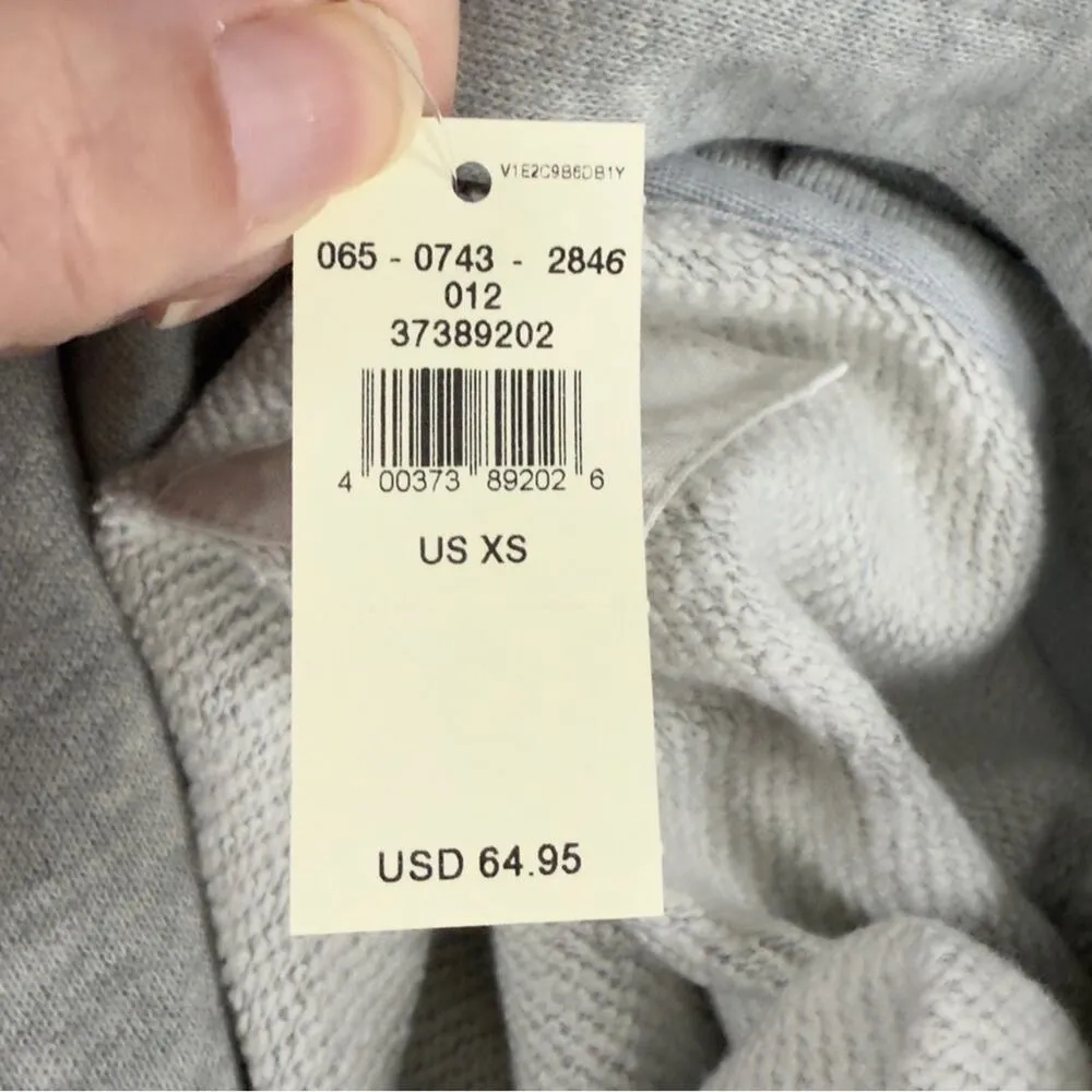 Aerie Hoodie Sweatshirt Oversized Cinch Side Ruched Pullover Grey Cropped XS NEW - Image 12