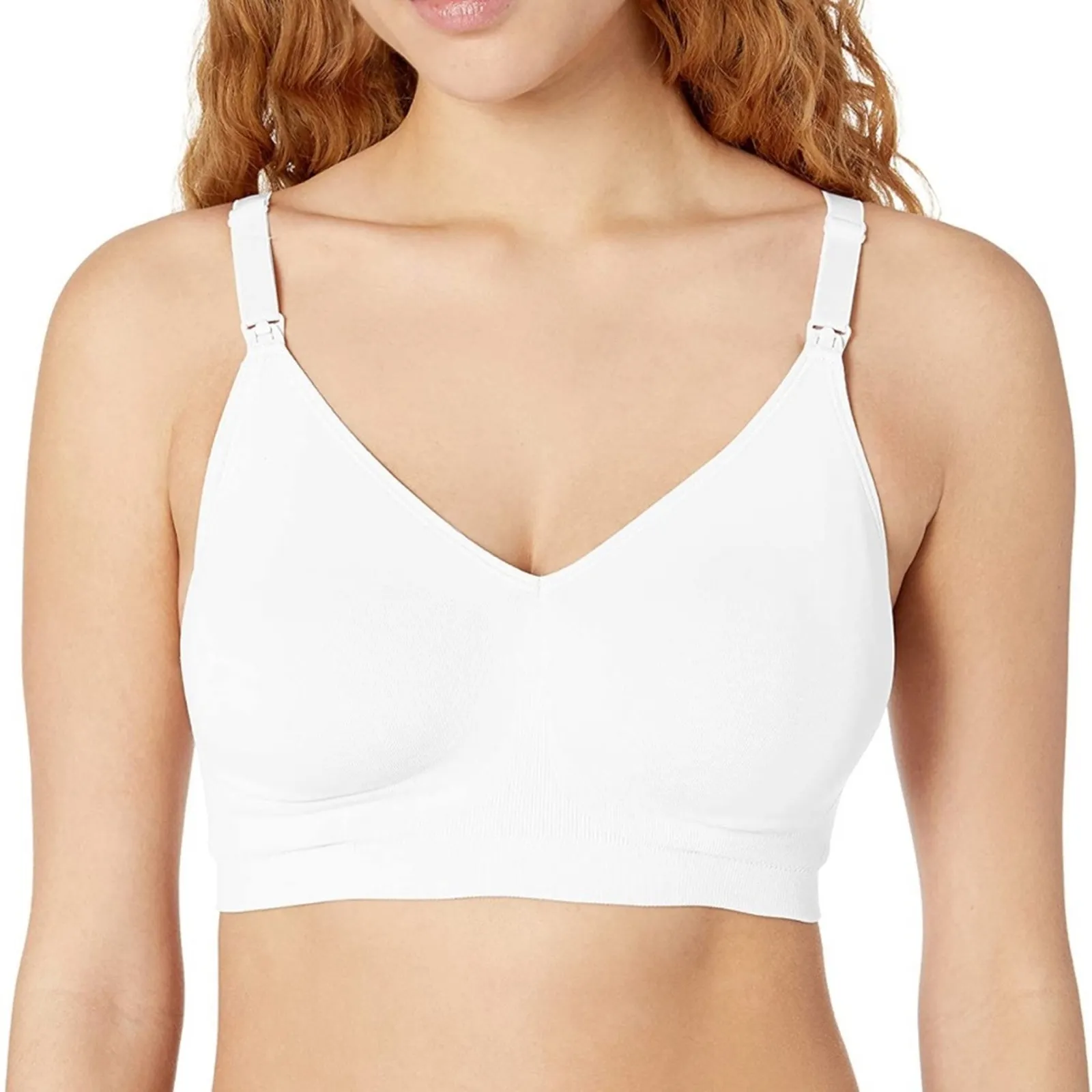 Playtex Women's Maternity & Nursing Seamless Wirefree Bra White 2X - Image 2