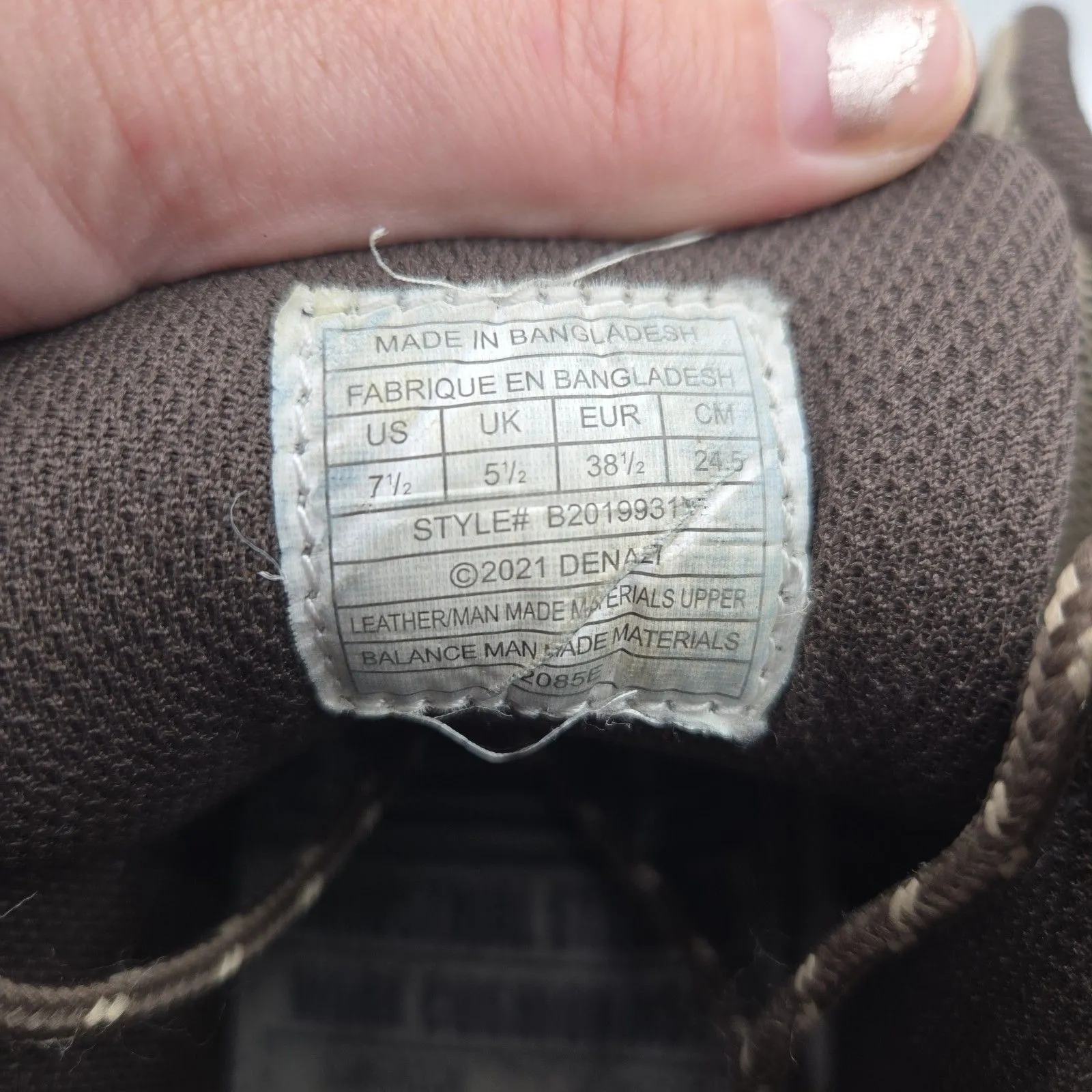 Denali Women's 7.5 Outback Mid Hiking Boot Brown/Blue Leather Suede EUC - Image 4