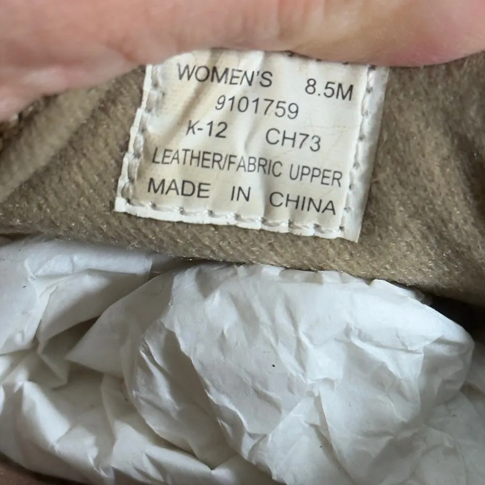 Sperry Top-sider Leather Gold and Glitter Boat Shoe 8.5 Y2K Coastal Prep - Image 5