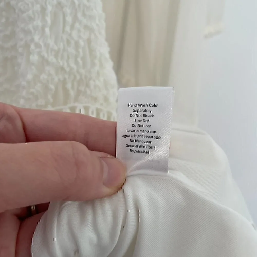 VENUS Lace Bell Sleeve Off Shoulder Dress White Crochet Trim 3/4 Sleeve Mini 10 - Image 10