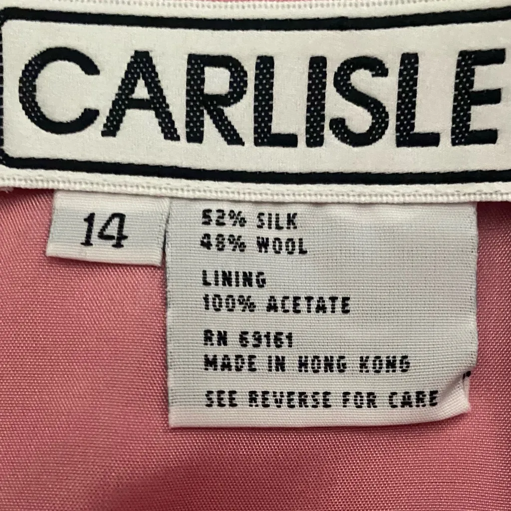Carlisle Silk Blend Hot Pink Shantung 2-Piece Skirt Suit Set - Image 10