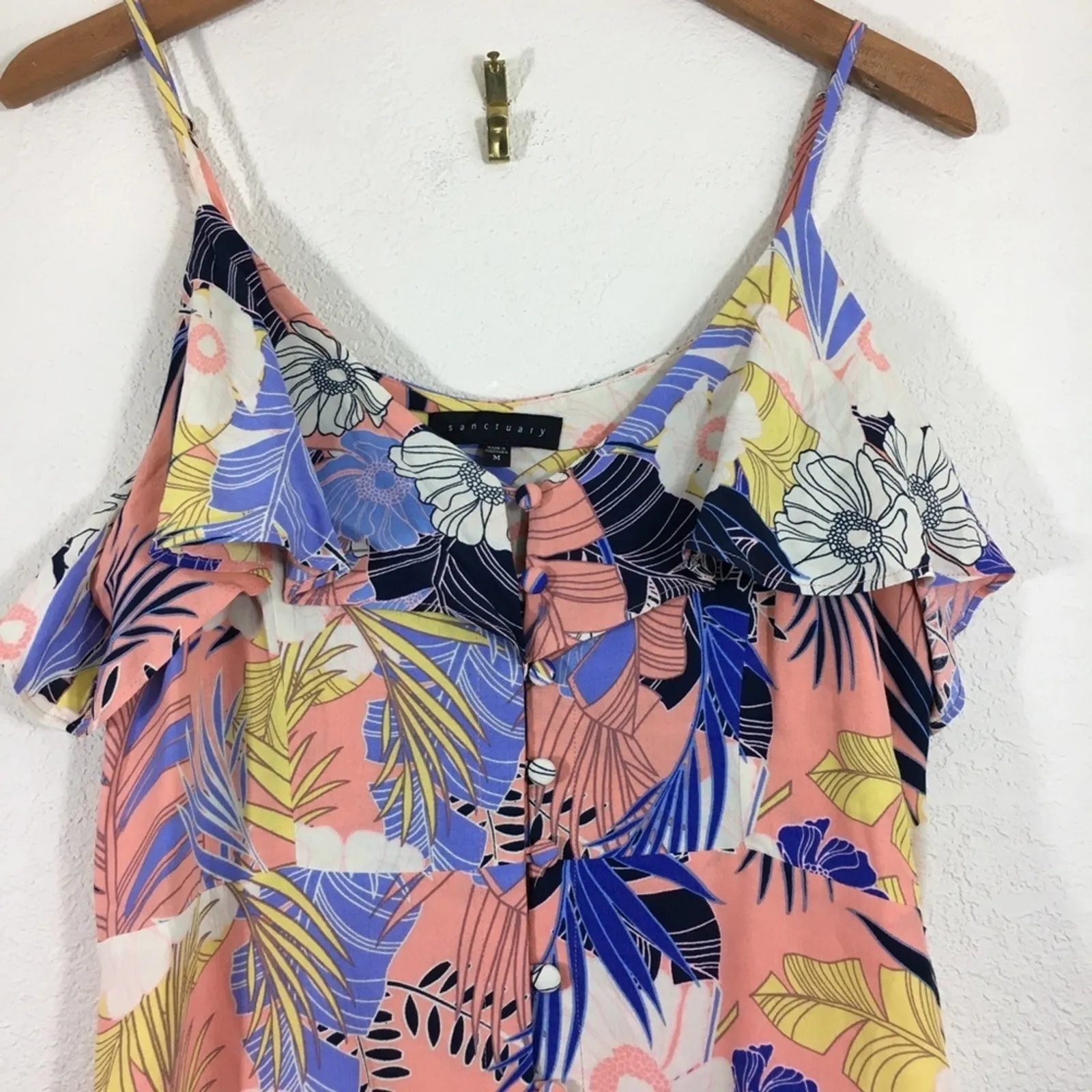 Sanctuary Isabella floral button ruffle dress - Image 5