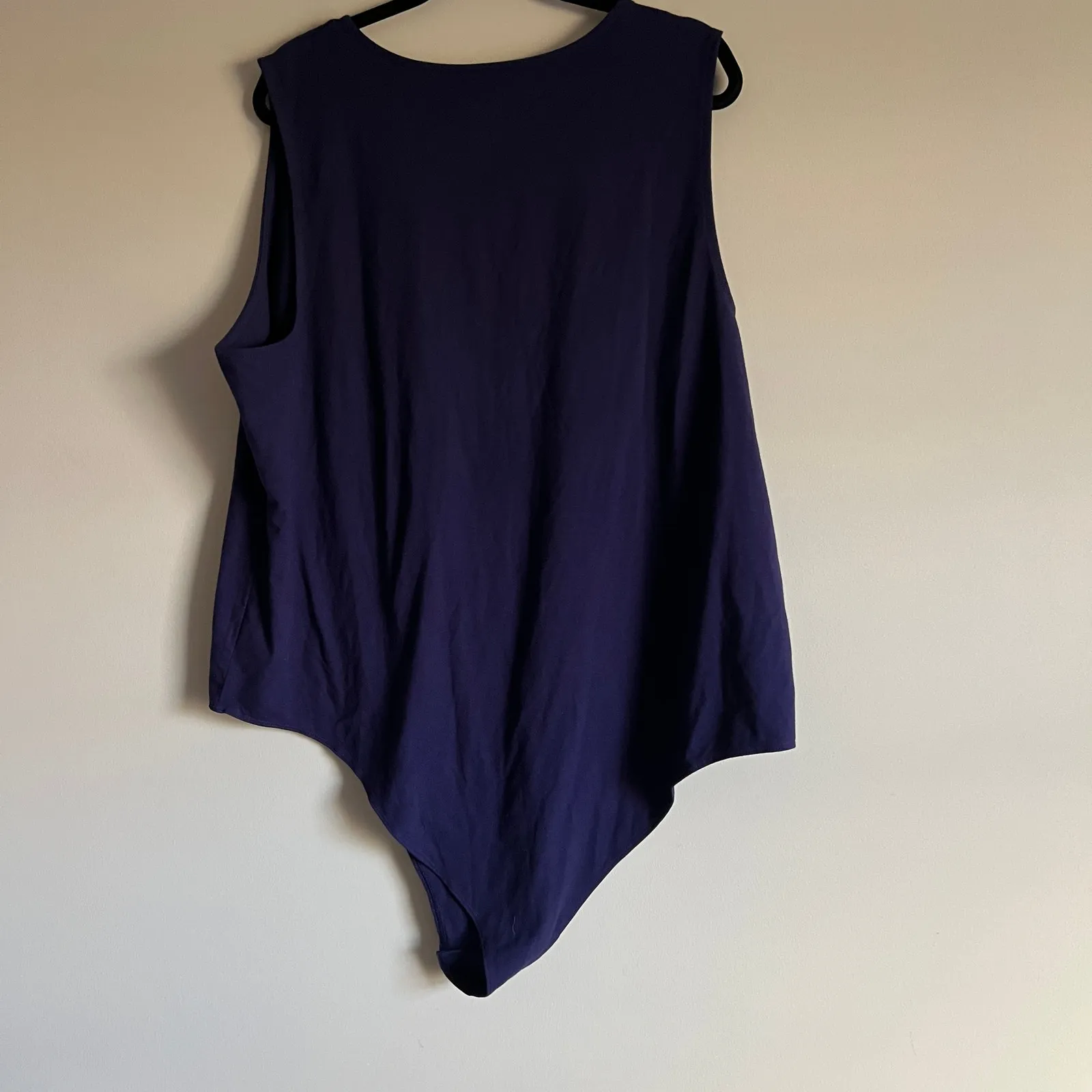 A New Day Women's Plus Size Navy-Dark Purple V-Neck Bodysuit - Size 3X - NWT - Image 6