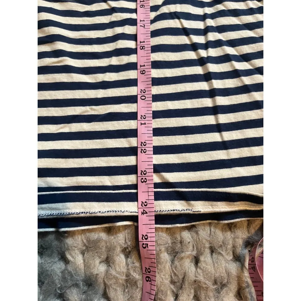 Pact racer back striped blue tank size small - Image 2