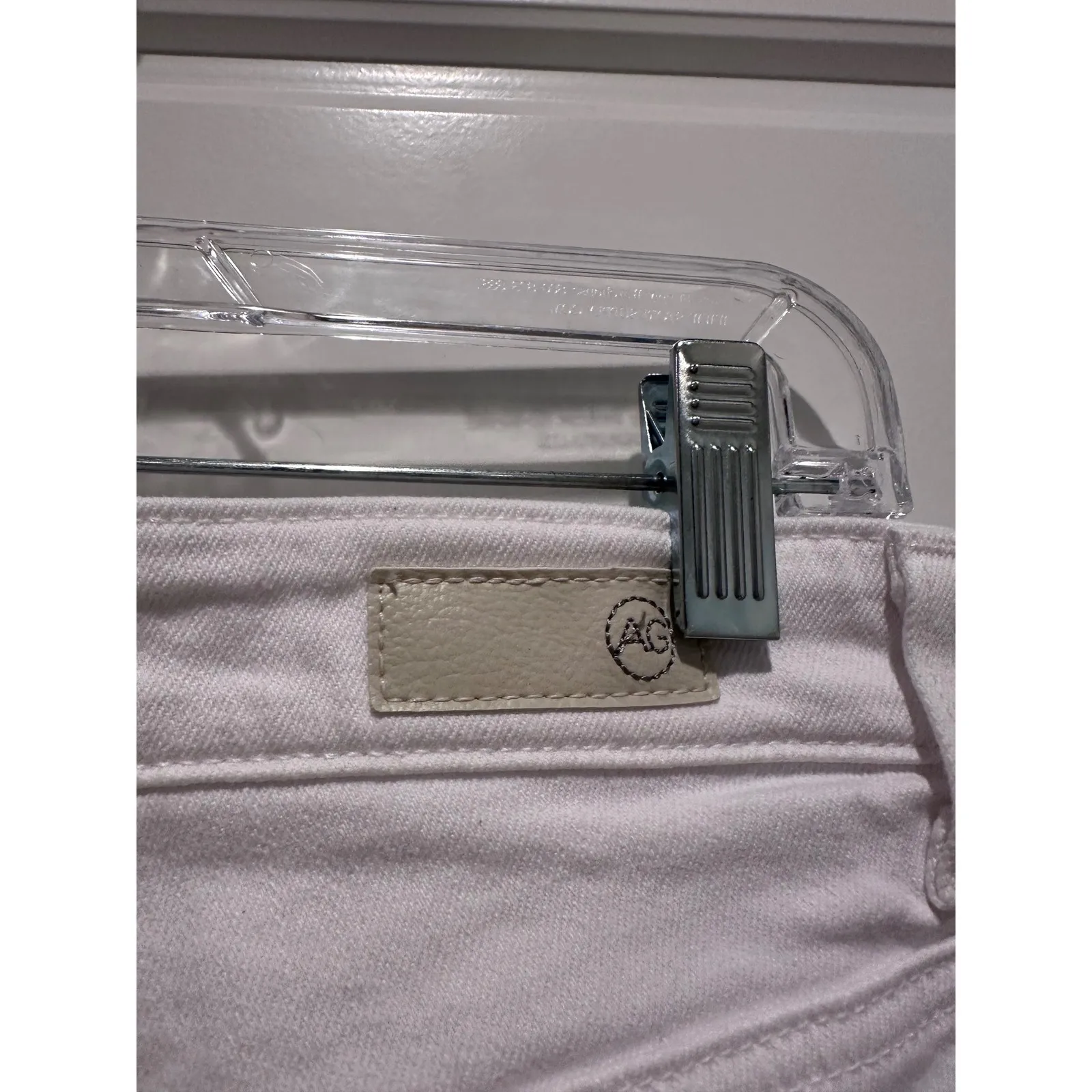 AG Adriano Goldschmeid Saige High Rise Straight White Denim Jeans Size 28 - Image 6