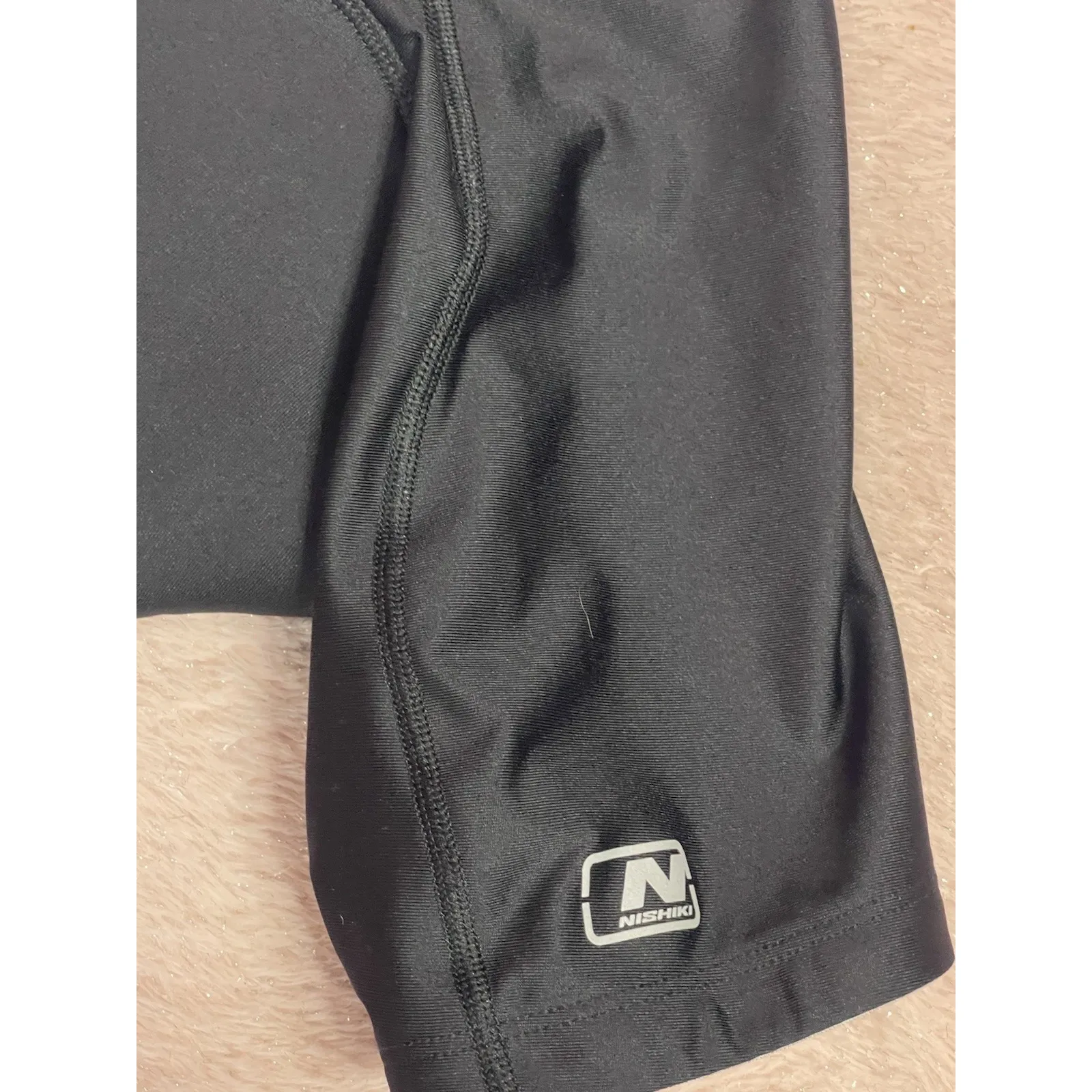 Nishiki Bike MENS Spinning CYCLE SHORTS COMPRESSION PADDED Size L BLACK Bin11 Size L - Image 6
