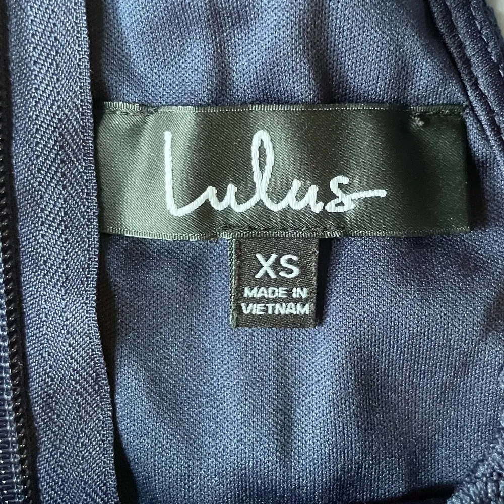 Lulu’s Love Poem Elegant Navy Lace Halter Wedding Guest Cocktail Dress Blue Size XS - Image 10