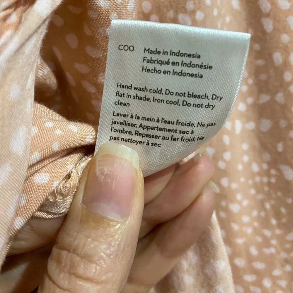 Anthropologie Beachgold Pink Leopard Faux Wrap Midi Skirt Sz M - Image 6