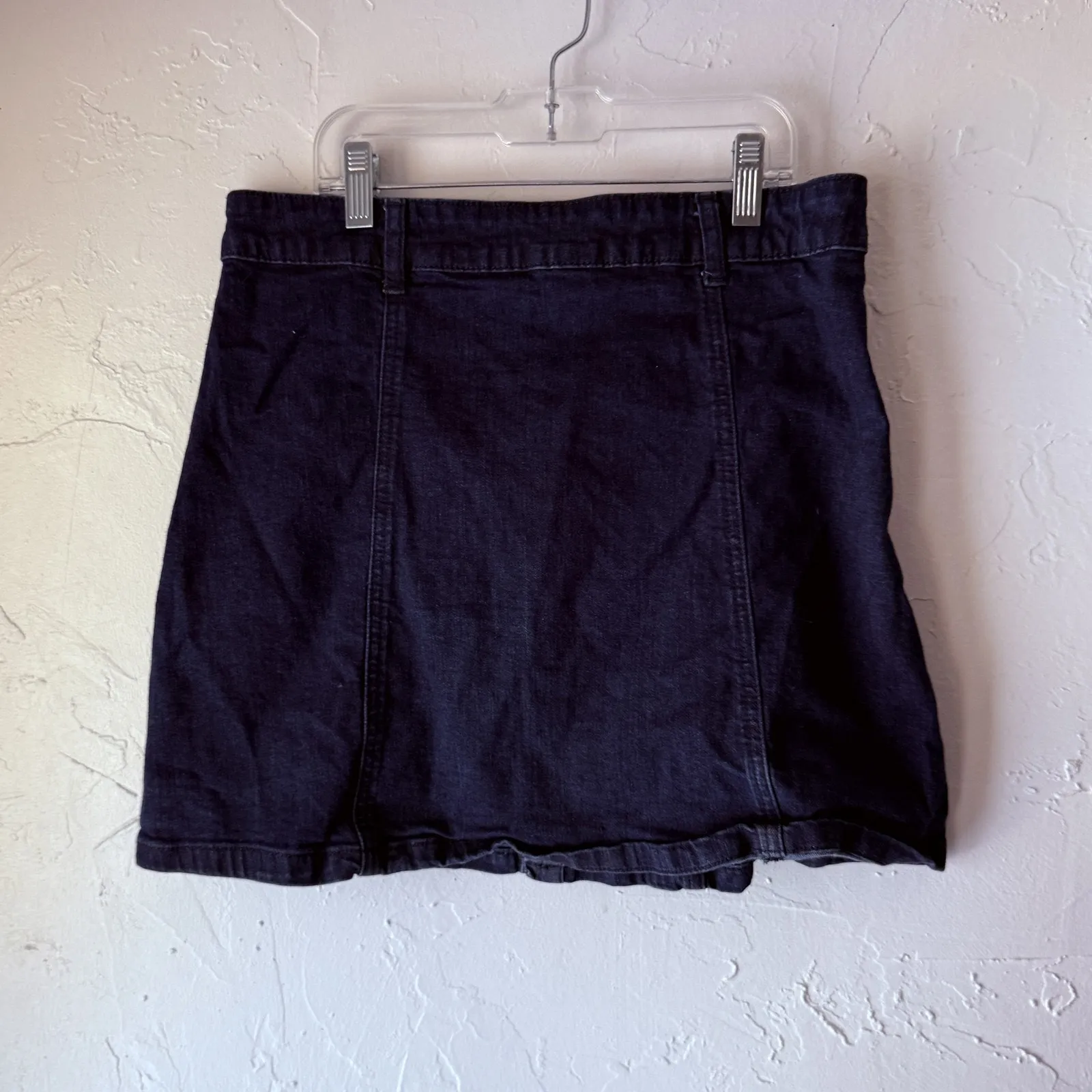 Indigo Rein Skirt Vintage 90s Large Denim Button Front‎ A-Line Mini Western - Image 5