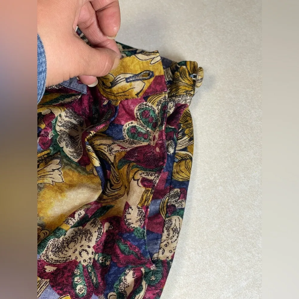 Worthington Petite Women's Vintage Paisley Pleated Front Midi Skirt Size 14P - Image 7