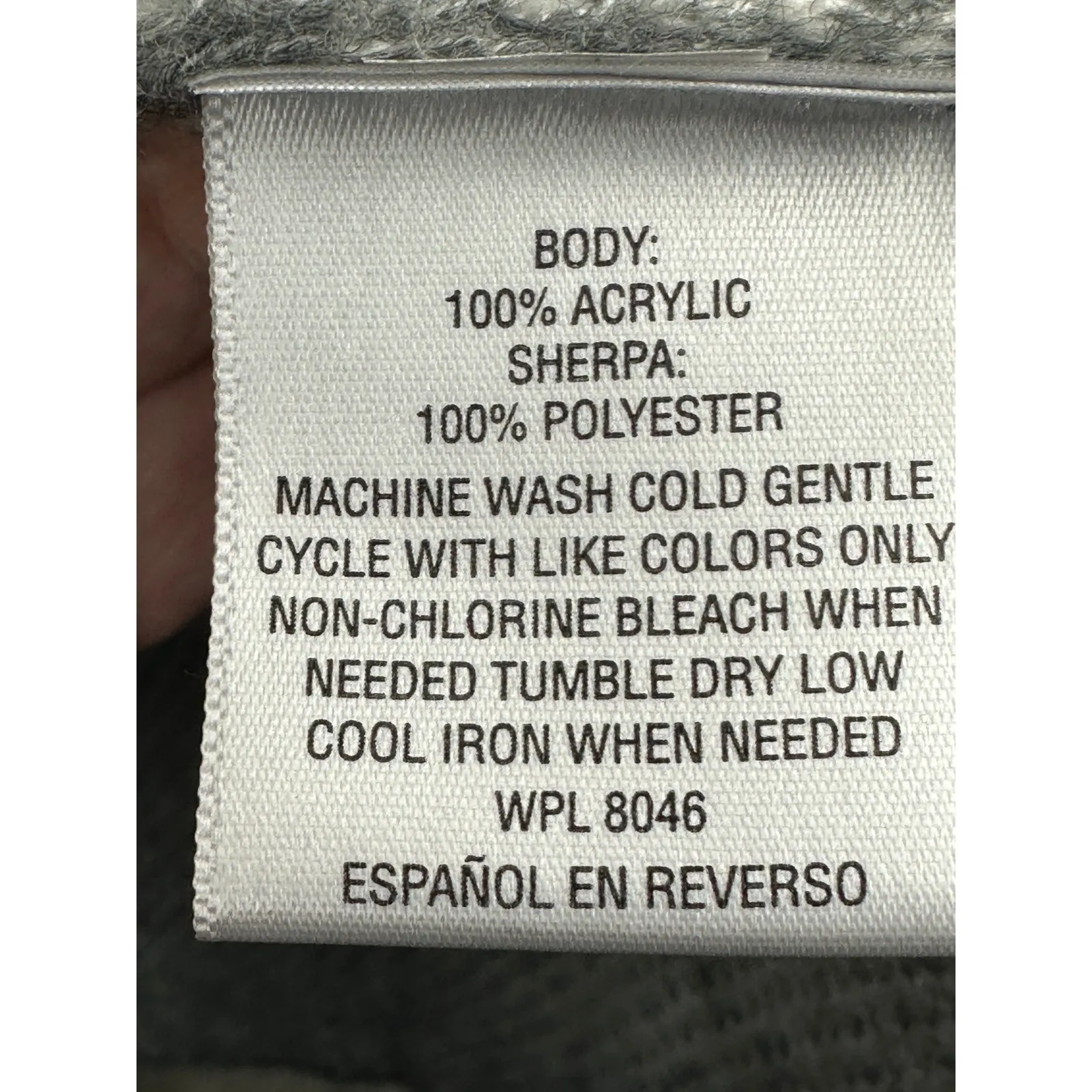 Women’s Style & Co Gray Sherpa Lined Open Front Cardigan Size Sm - Image 5