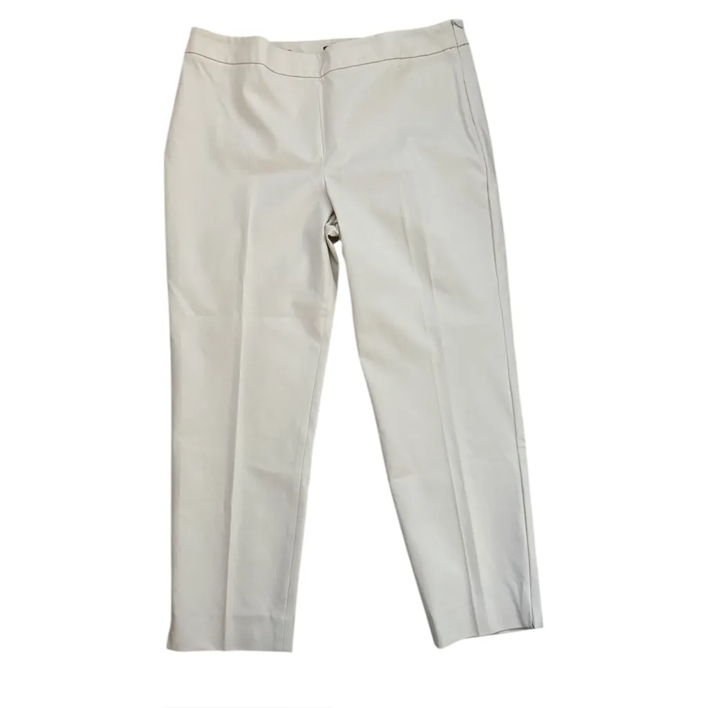 NWT Talbots Petites Chatham Ankle Dress Pants | Cream Khaki | 16 Petite - Image 3