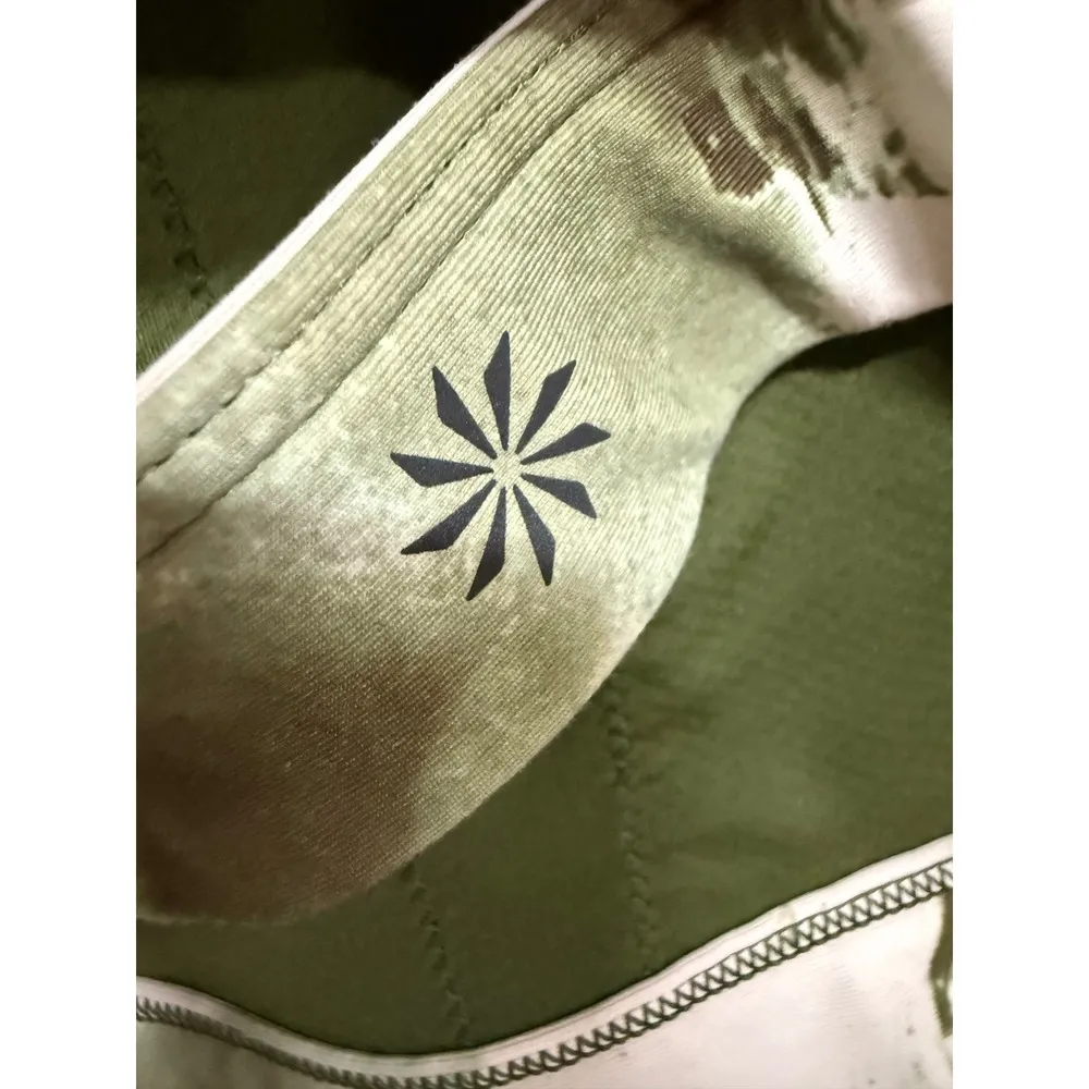 Athleta Ultimate Printed Bra Green Multicolor Size Large Athletic Workout Bra - Image 5