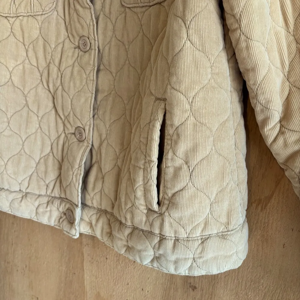 Sonoma Tan Quilted Corduroy Cotton Jacket Sz L - Image 3
