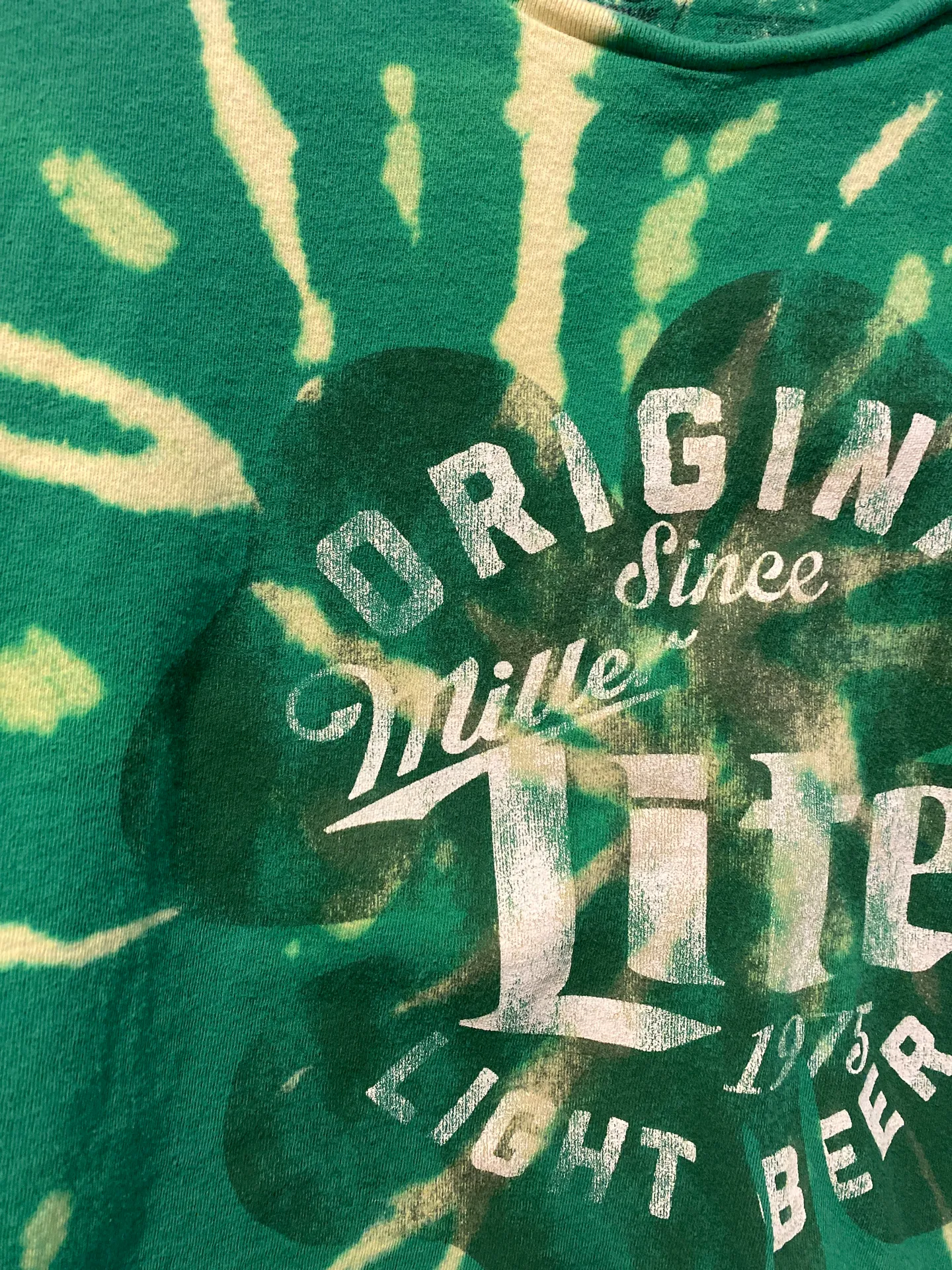 Miller Lite Cropped Tee Green Size M - Image 3