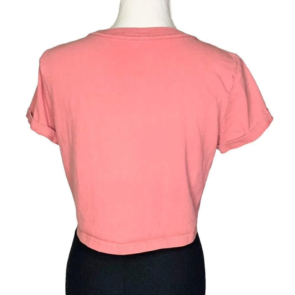 WOMEN'S 𝅺Urban Outfitters coral pink cropped Best Friend Tee - Image 5