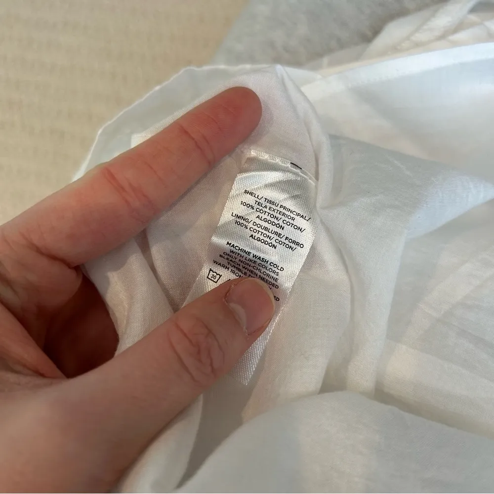 LOFT White Eyelet Peplum Tank Top Blouse - Image 6