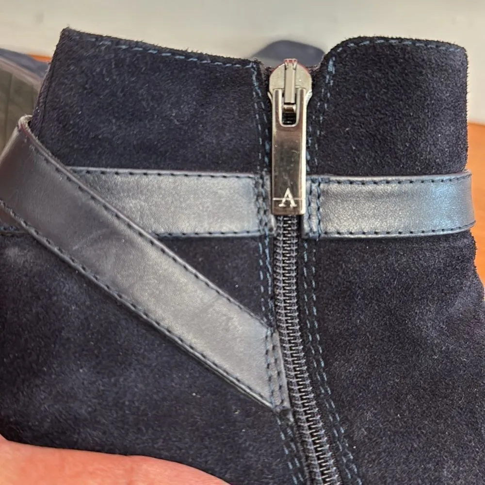 Aquatalia Black Suede Ankle Heel Dressy Boots size 10 - Image 7