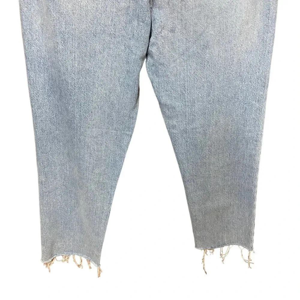Re/Done '70s Ultra High Waist Stove Pipe Jeans‎ in Worn Blue Size 26 - Image 11