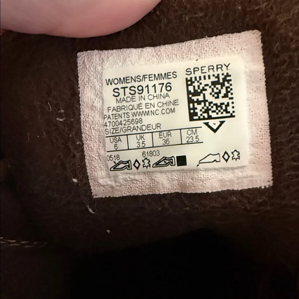 Sperry Saltwater Size 6 Womens Dark Brown and Tan Waterproof Duck Boots STS91176 - Image 10