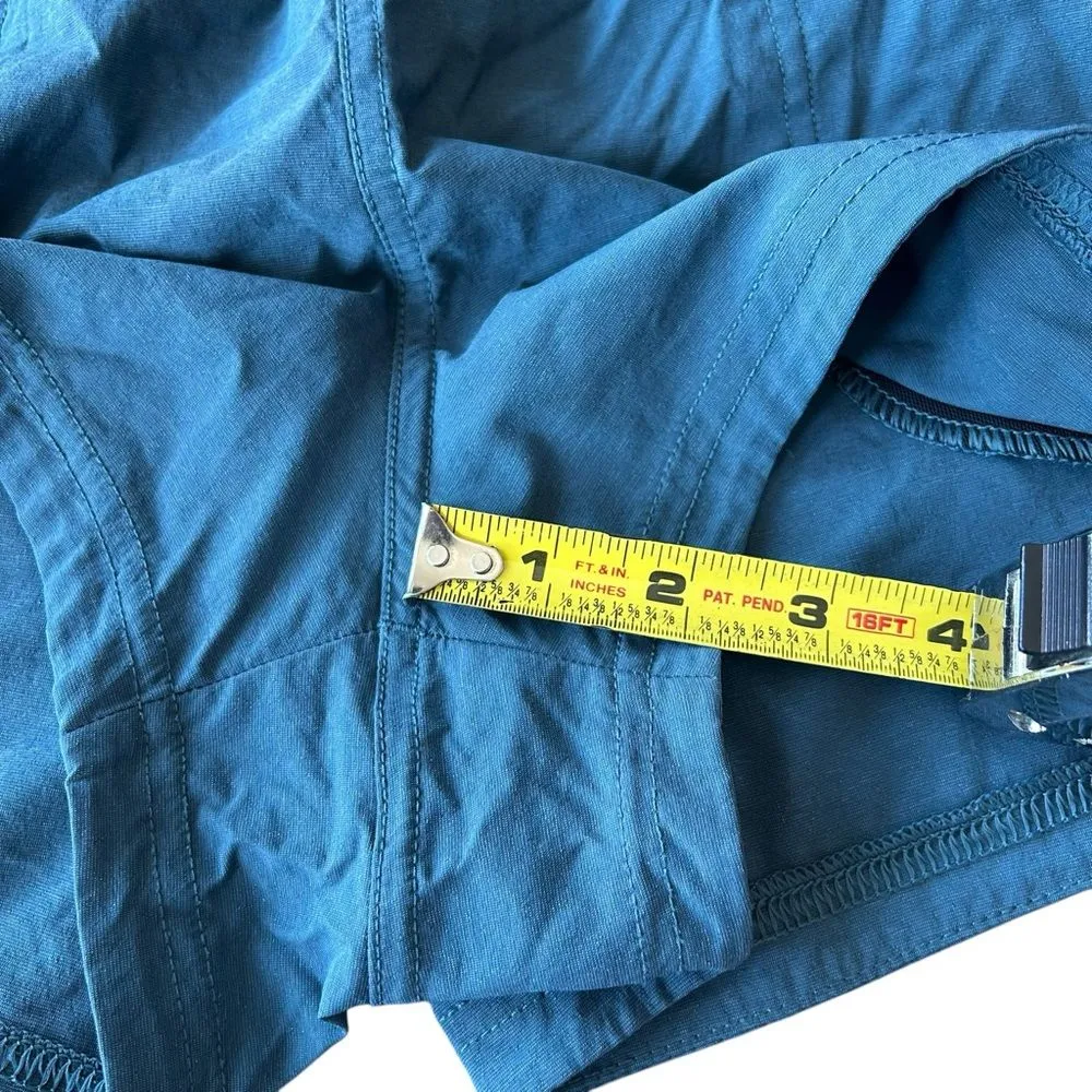 Prana Women’s‎ L Arch Shorts Teal Blue Athletic Hiking Granola Girl Gorpcore - Image 8