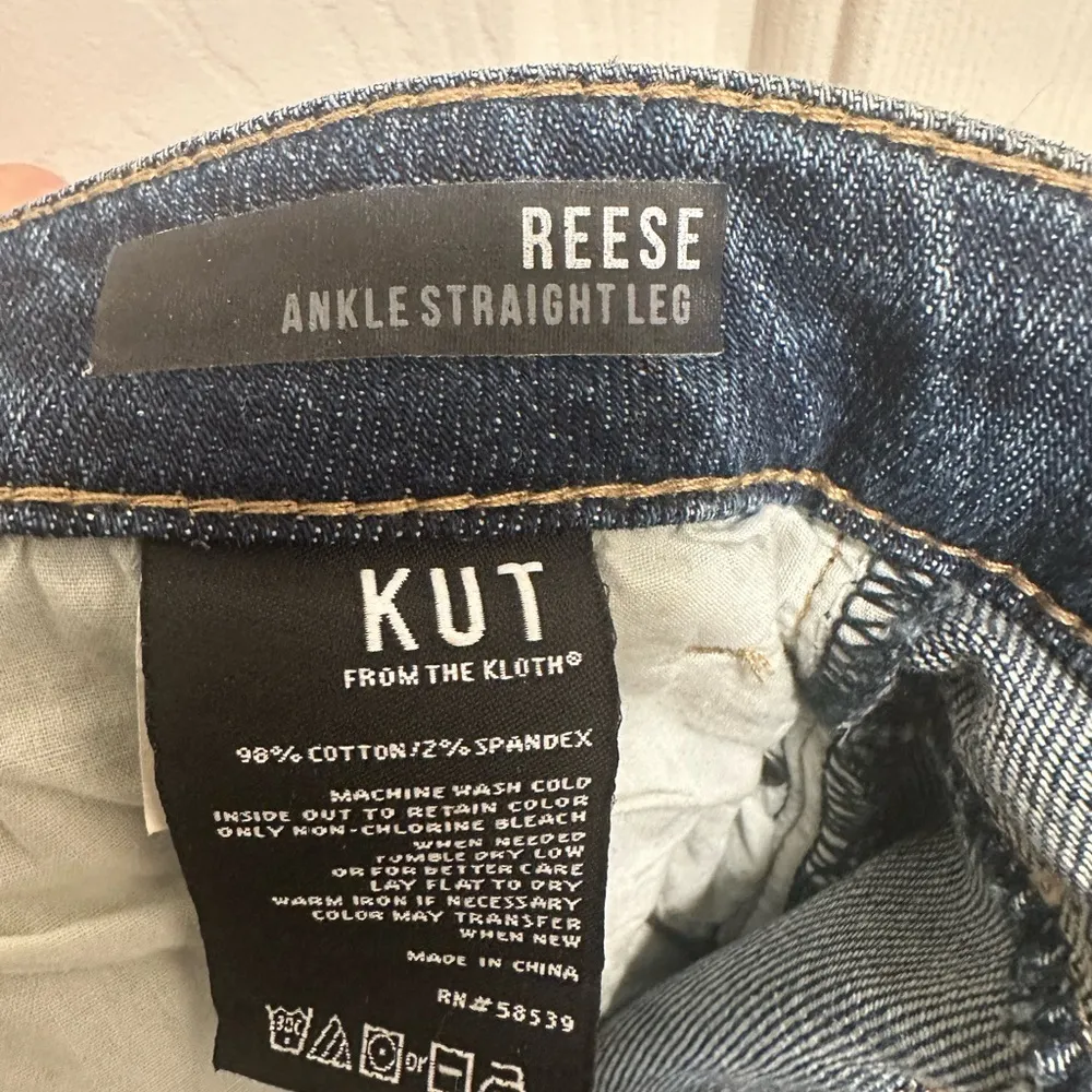 Kut From The Kloth Jeans Reese Fab Ab Ankle Straight Leg High Rise raw hem - Image 6