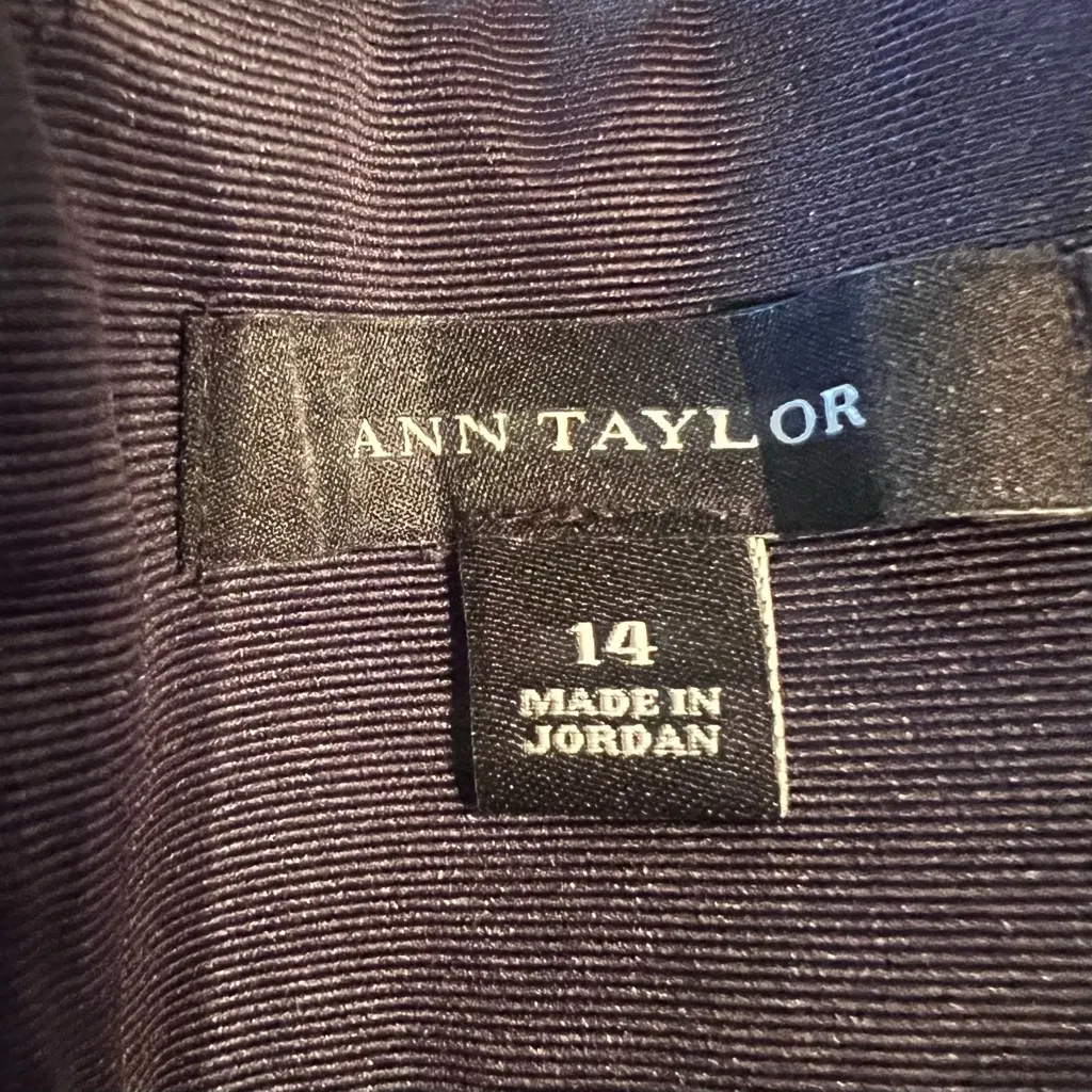 Ann Taylor Textured Pencil Skirt Sz 14 Lined Winter White Pockets Heavy Classic - Image 5