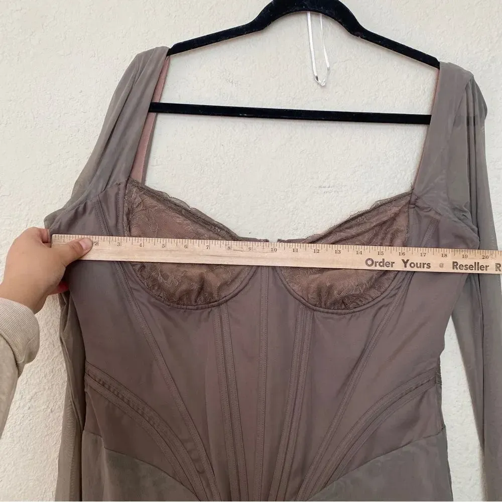 House of CB‎ 'Safran' Mocha Corset Midi Dress NWOT size XL - Image 8