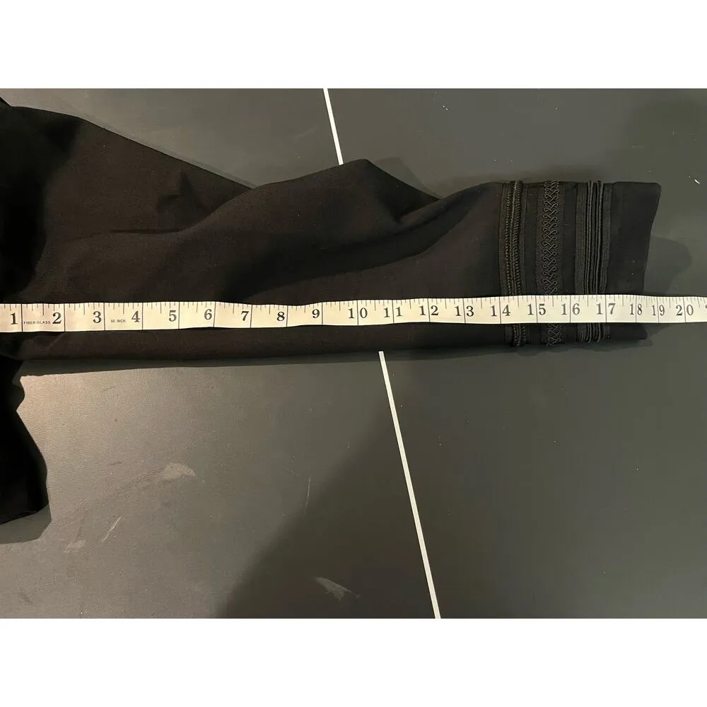 Torrid Women's Black Cropped Military Jacket Embellished Lightweight Size Xlarge - Image 5