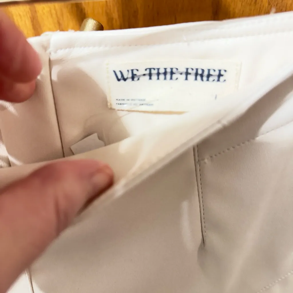 NWT Free People We The Free Keep It Brief Vegan Micro Shorts size Large Cream - Image 8