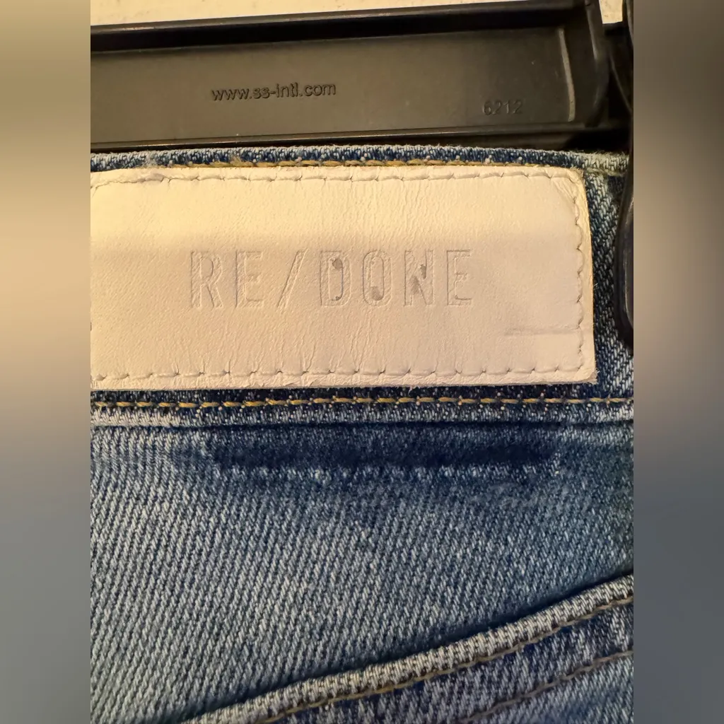 REDONE Originals 90s High Rise Ankle Crop Frayed Hem Light Dusk Destroy Size 26 - Image 7